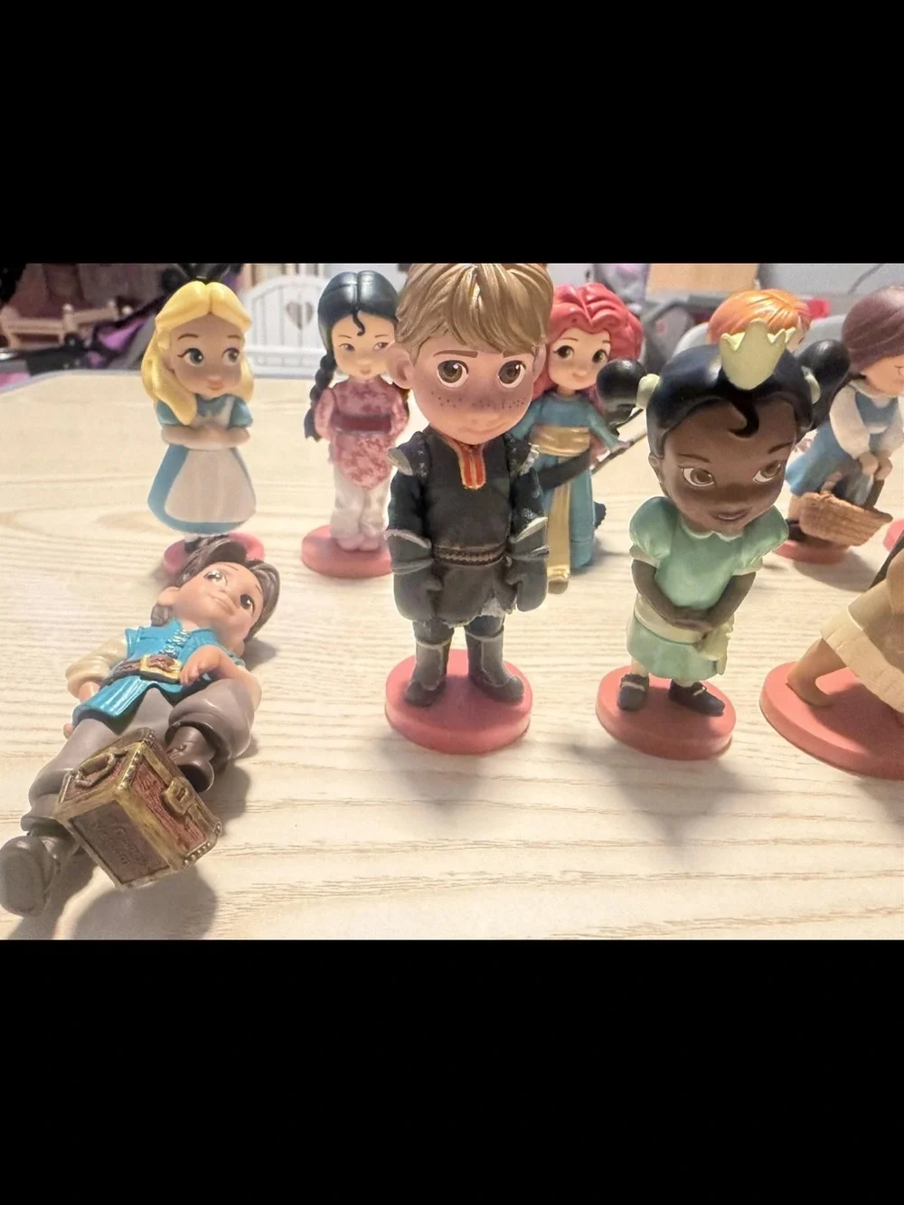 Disney Animators Collection Mini Princess Figures 3” Toddler Dolls PVC Lot Of 19